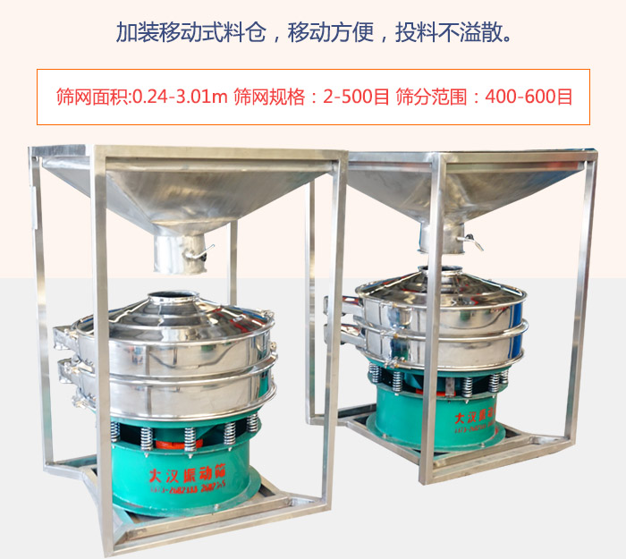 加裝移動式料倉，移動方便，投料不溢散。